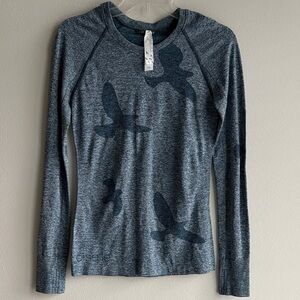 Oiselle Long Sleeve Flyte Running Top - Women’s Small, Heathered Blue